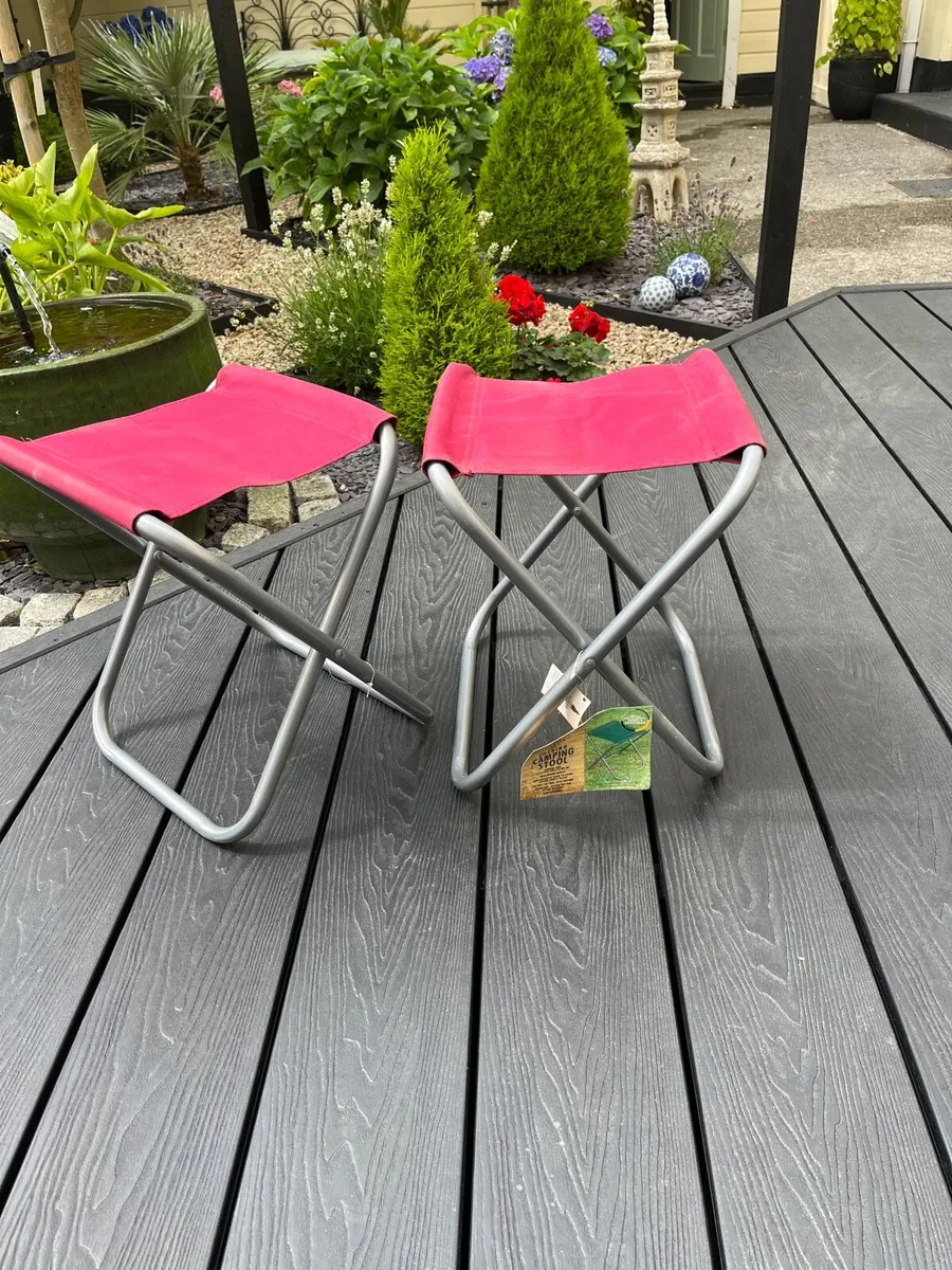 Folding Camping Stools set of 2 - Image 1