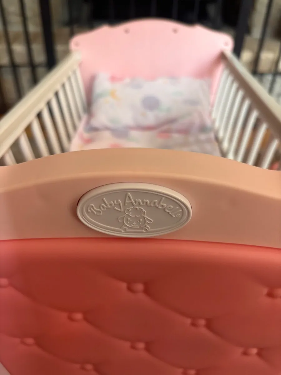 Baby Annabell doll, high chair & rocking crib - Image 3