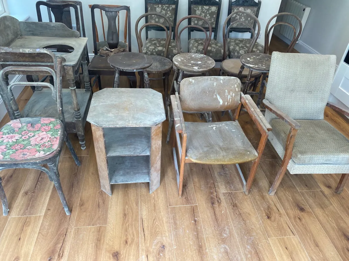Antique chairs and stools - Image 3
