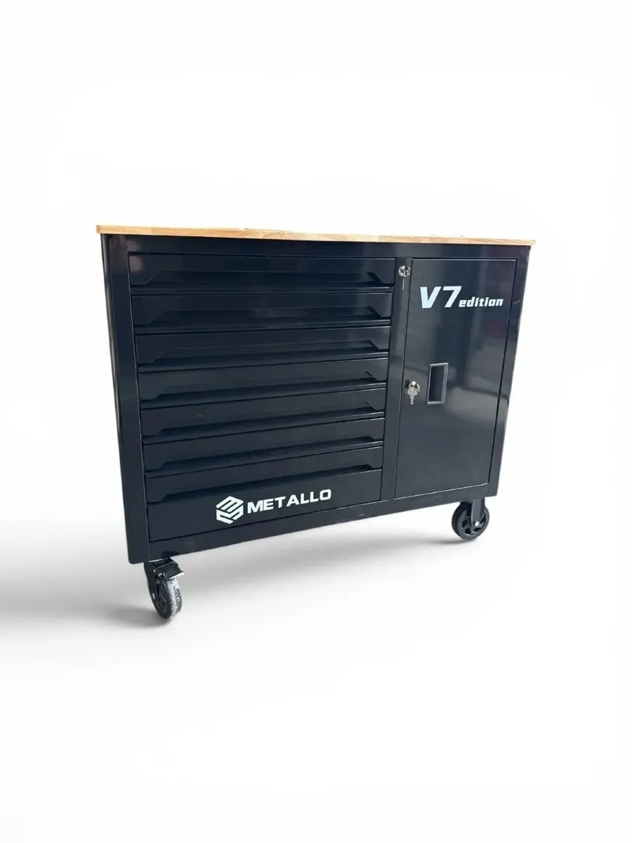 Metallo V7 Edition 7 Drawer Wooden Top Tool Chest - Image 3