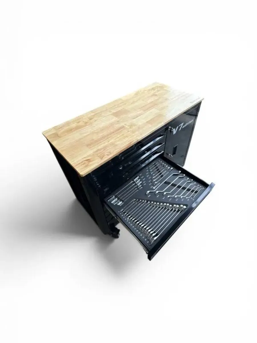 Metallo V7 Edition 7 Drawer Wooden Top Tool Chest - Image 1