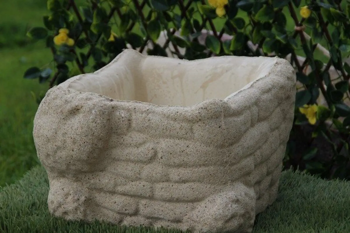 Reconstituted sandstone Bubble effect flower pot - Image 3