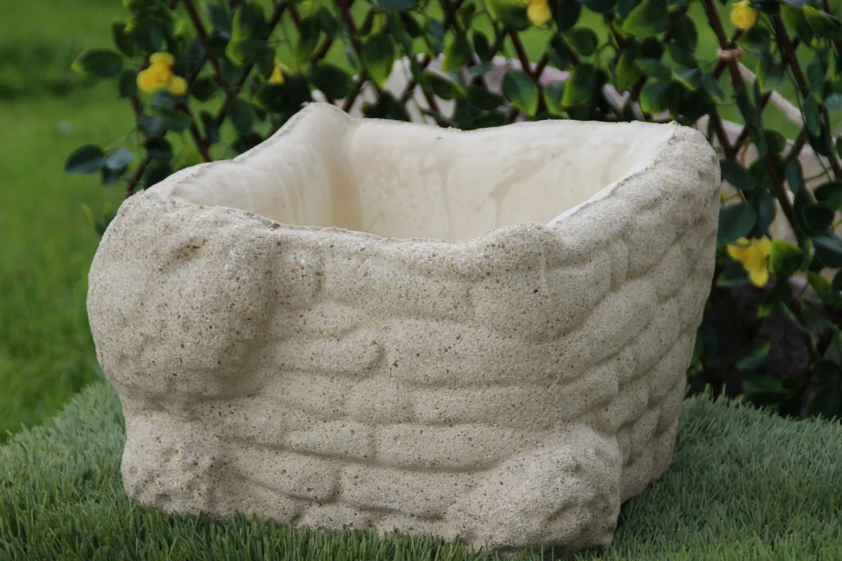 Reconstituted sandstone Bubble effect flower pot - Image 4