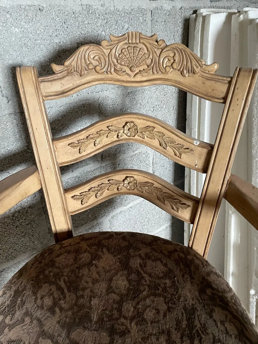 4 bar height wooden chairs - Image 2