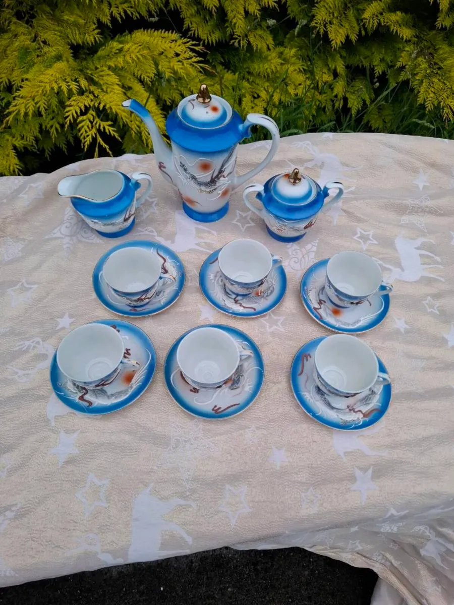 China blue espresso cups set - Image 3