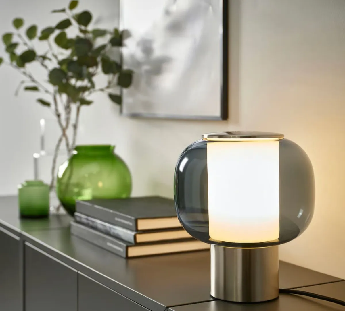 Ikea Hovet Mirror And Hogvind Lamp - Image 1