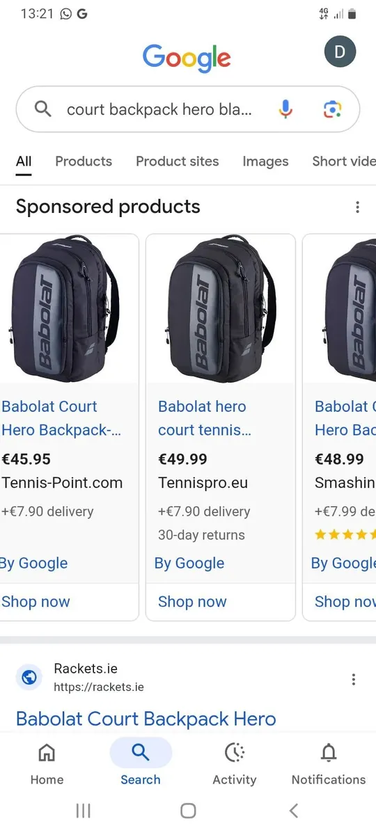 Babalot tennis bag - Image 1