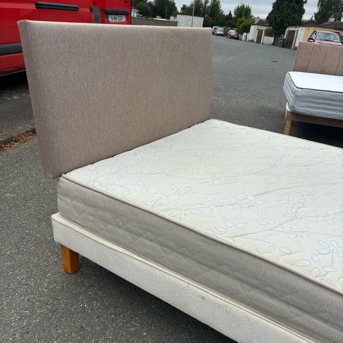 4ft6” Double Bed Respa Mattress & Headboard - Image 2