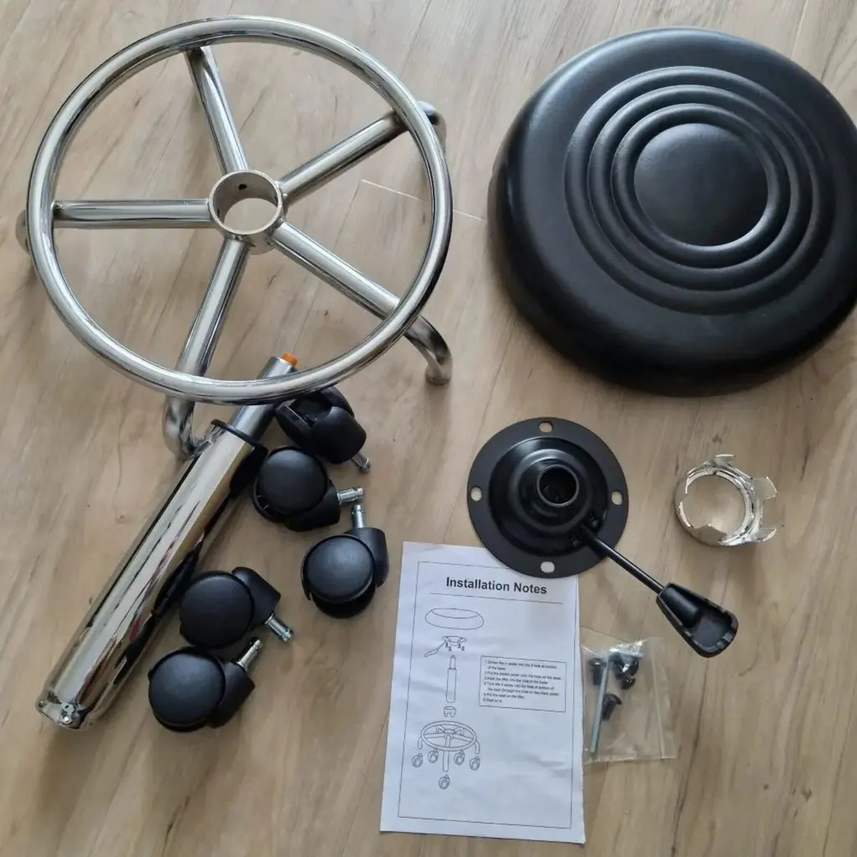 Rolling Work Stool with Wheels Adjustable - Image 3