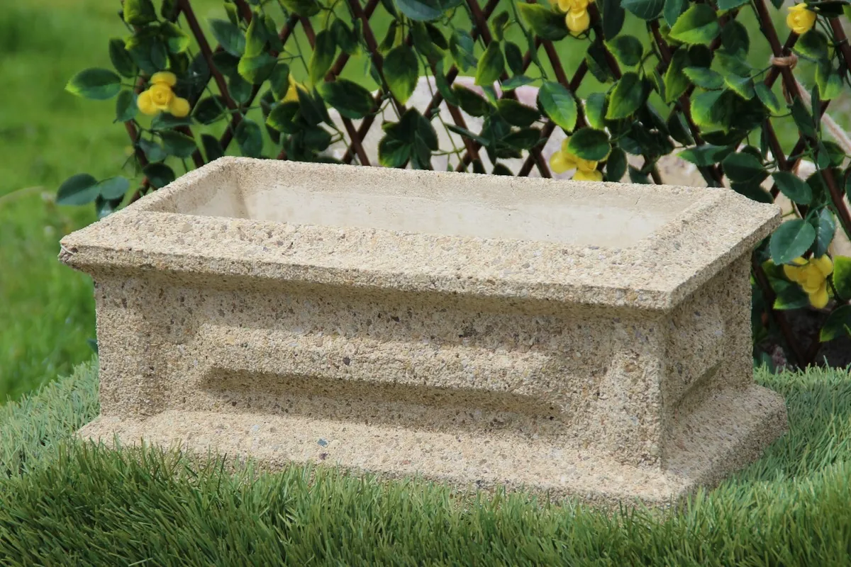 Reconstituted Sandstone Retangular Flower pots - Image 4