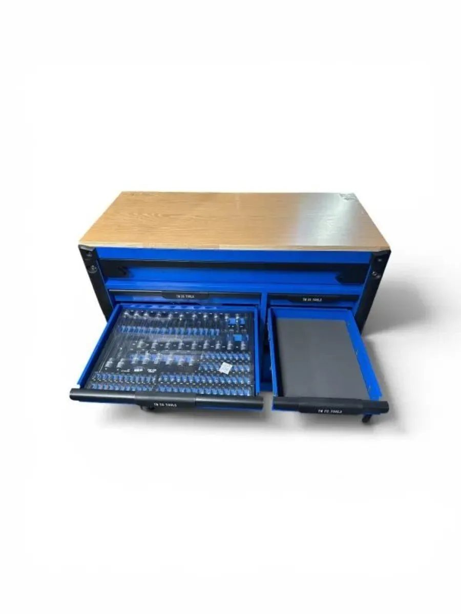 12Drawer Wood Top Tool Chest Mechanic for Storage - Image 1