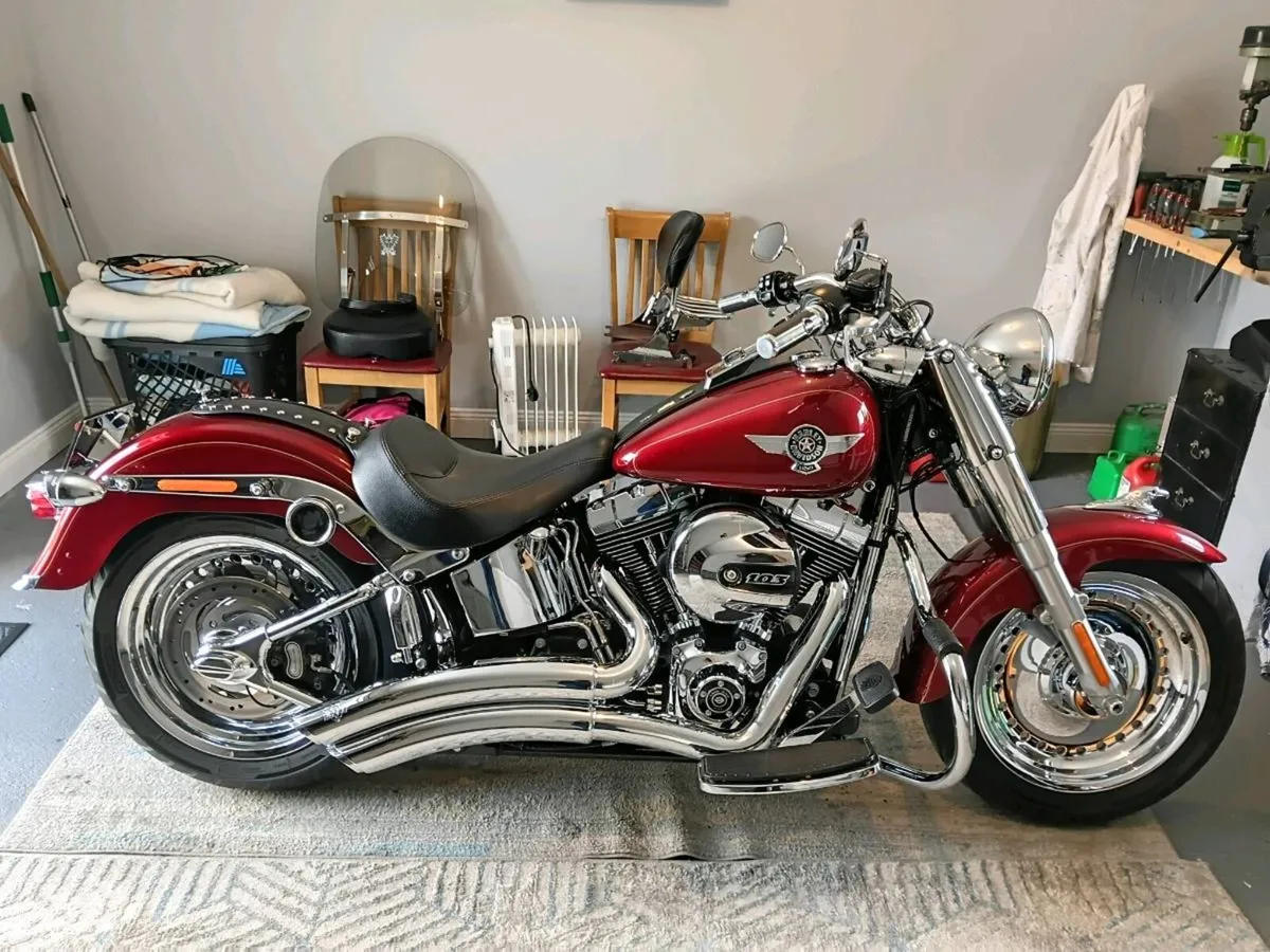 2017 FATBOY 1690 cc MINT CONDITION NEW BITS ADDED - Image 1