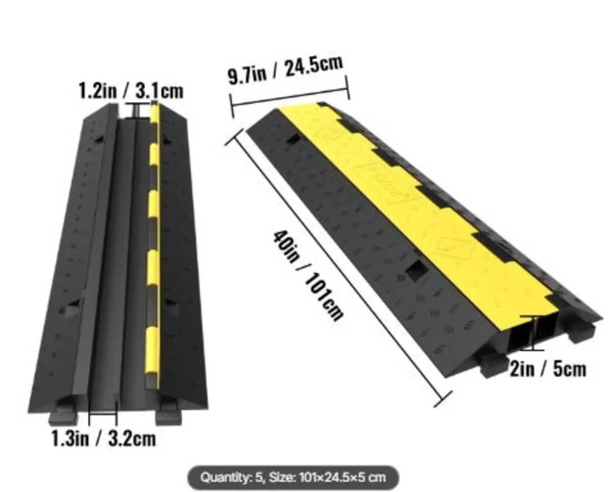 Cable Protector Ramp 101x24.5x5 cm , 5 Packs 2 - Image 2