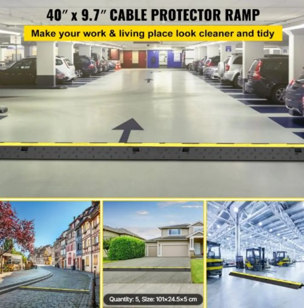 Cable Protector Ramp 101x24.5x5 cm , 5 Packs 2 - Image 3