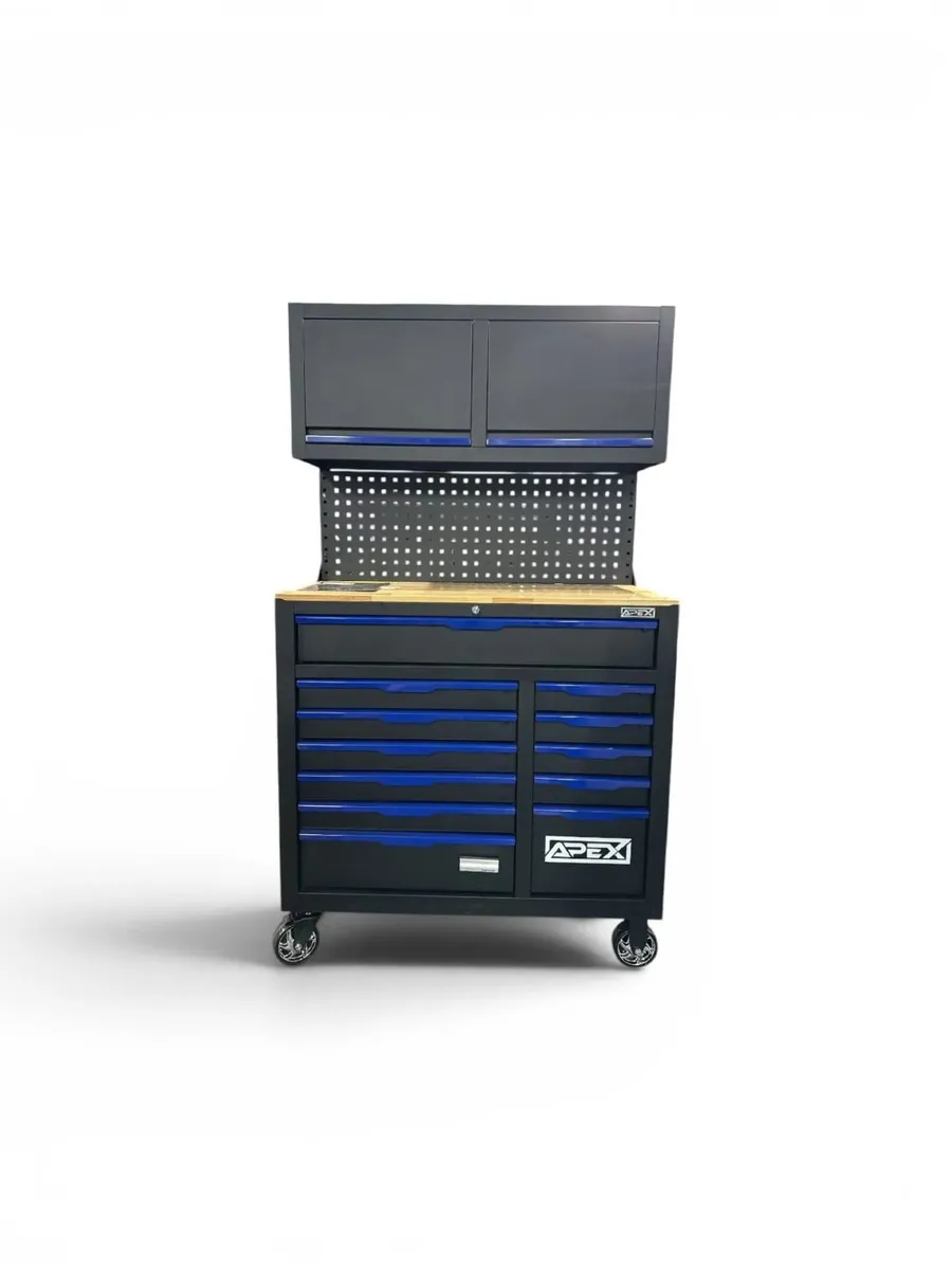 12 Drawer Tool BoxW/ Top Cabinets Storage Mechanic - Image 2