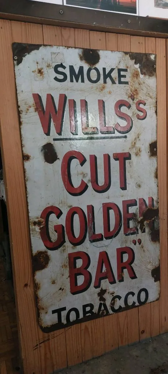 Original Wills cut tobacco sign - Image 1