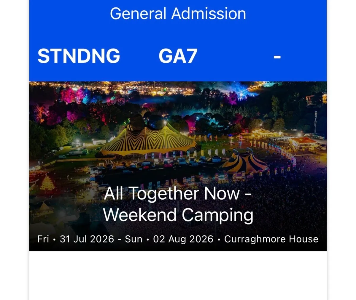 All Together Now ticket - Image 1