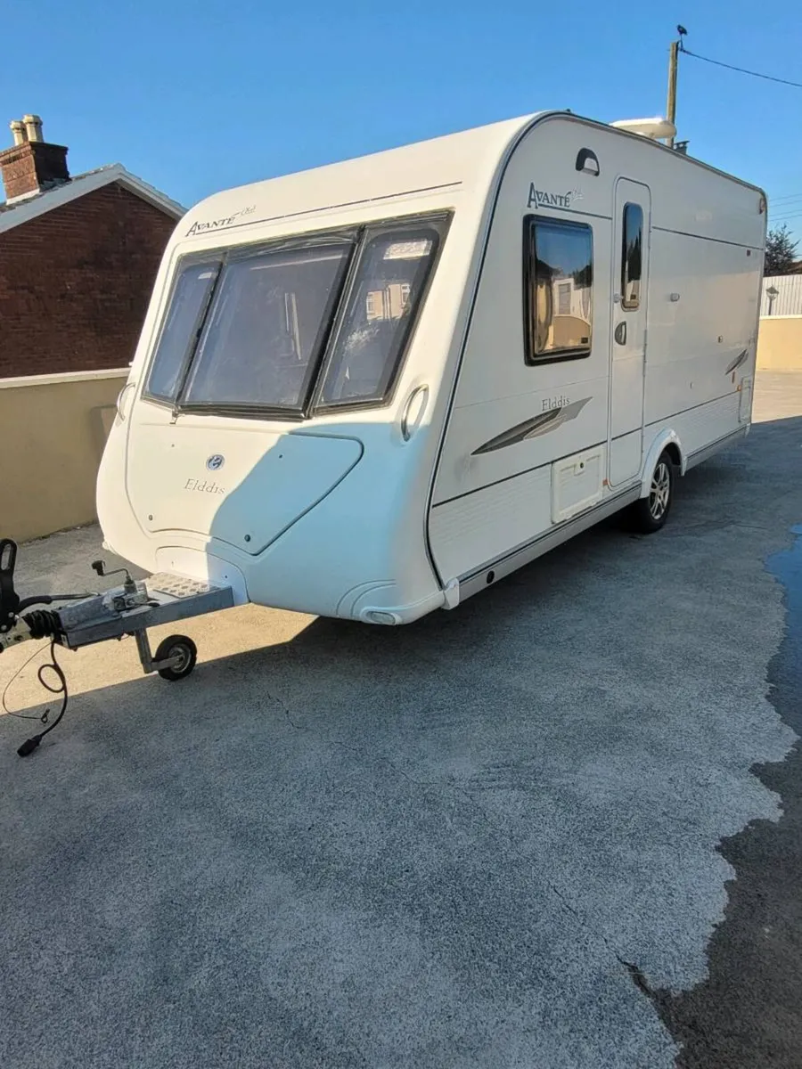 4/5 bert elddis avante caravan with fixed bed - Image 1