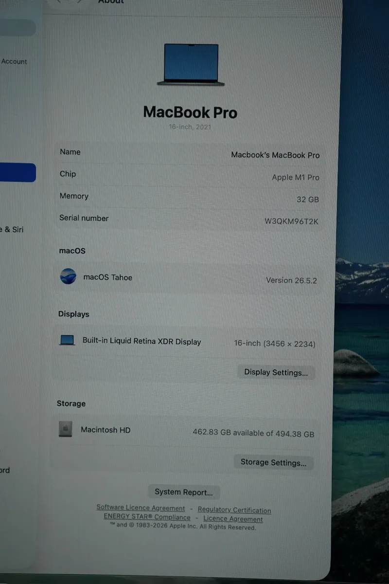 MacBook Pro 16" 32GB | 2021 | M1 Pro | 512GB - Image 2