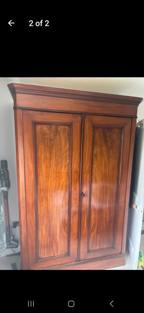 Victorian Two Door Antique Wardrobe - Image 2