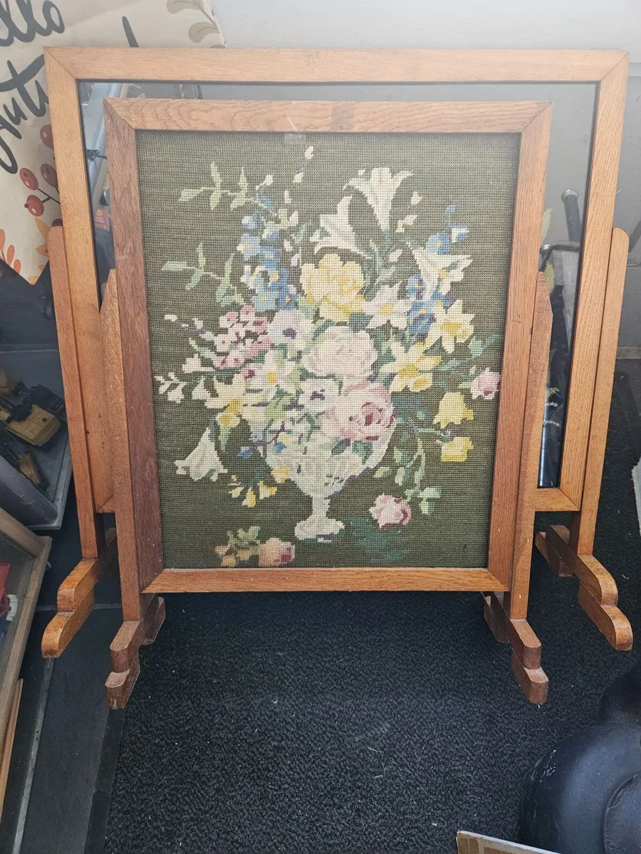 Vintage Retro Mid Century Fire Screen - Image 1