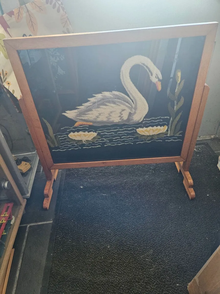 Vintage Retro Mid Century Fire Screen - Image 1