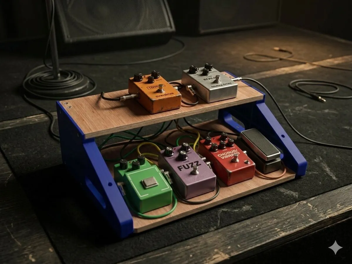 Custom Two-Tier Guitar Pedal Board Modular Design - Image 4