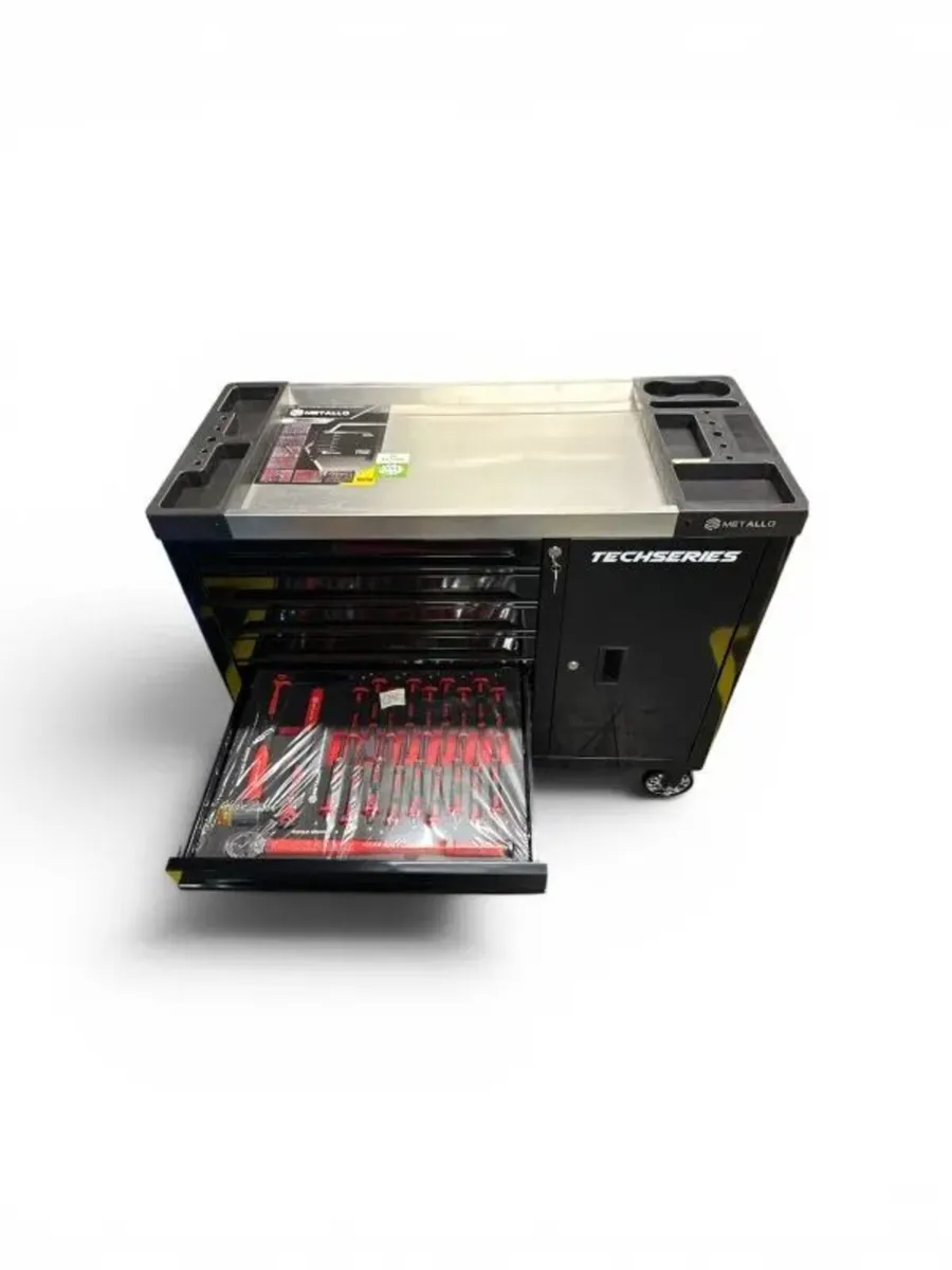 7 Drawer Tool Chest With Tools & Cabinet (Black) - Image 1
