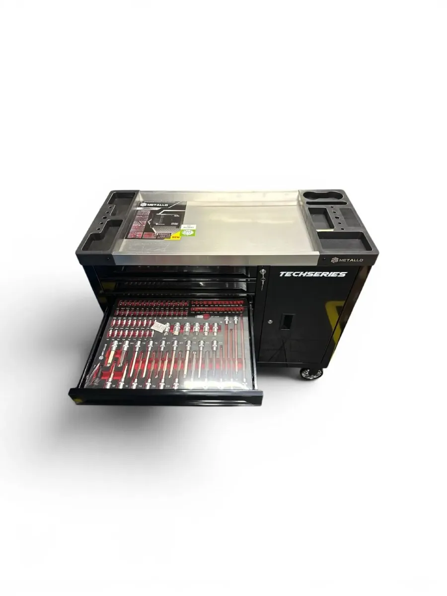 7 Drawer Tool Chest With Tools & Cabinet (Black) - Image 4