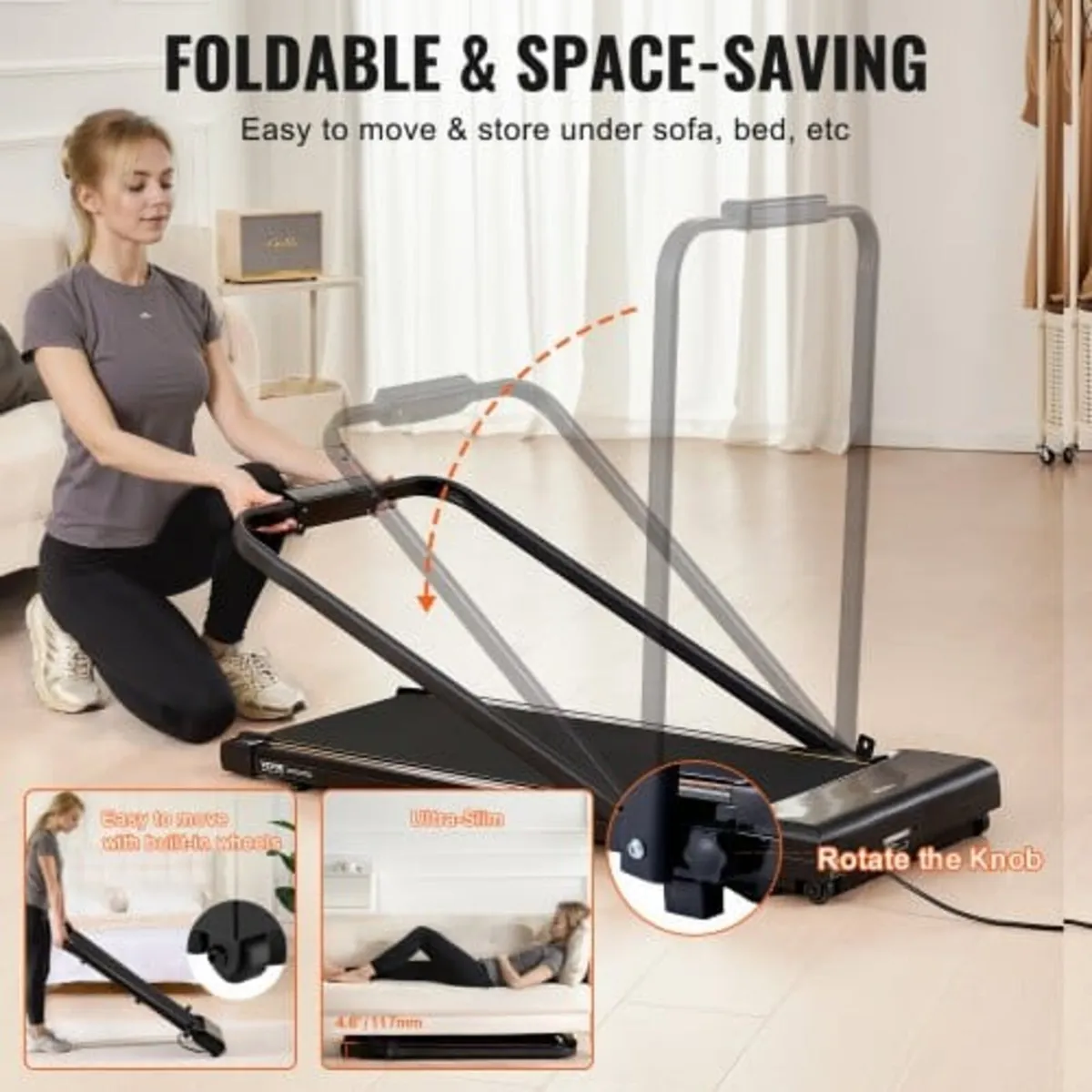 Walking Pad, Under Desk Treadmill for Home Office, - Image 2