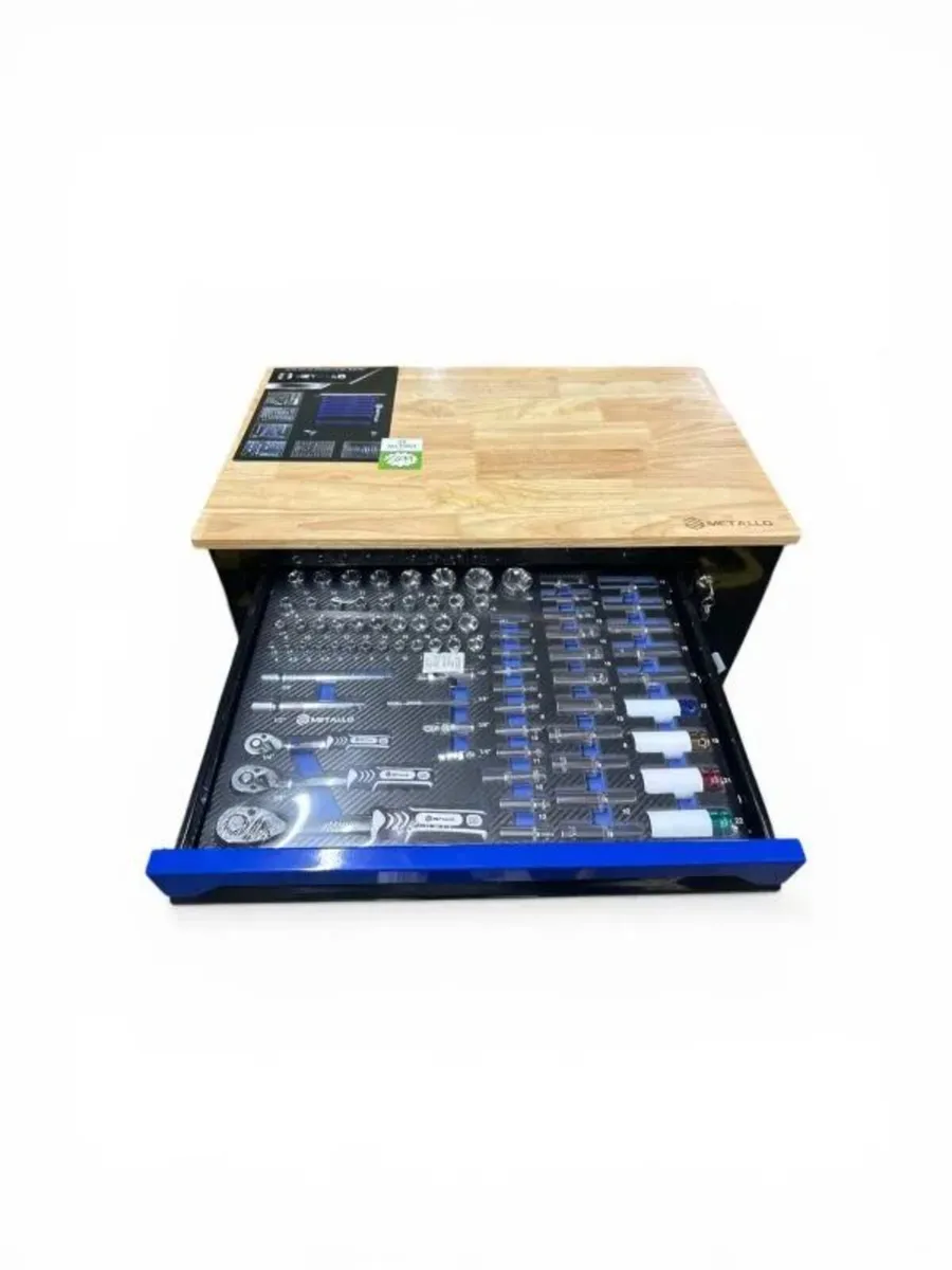 Wooden Top 7 Drawer Tool Chest W/ 6 Trays of Tools - Image 2
