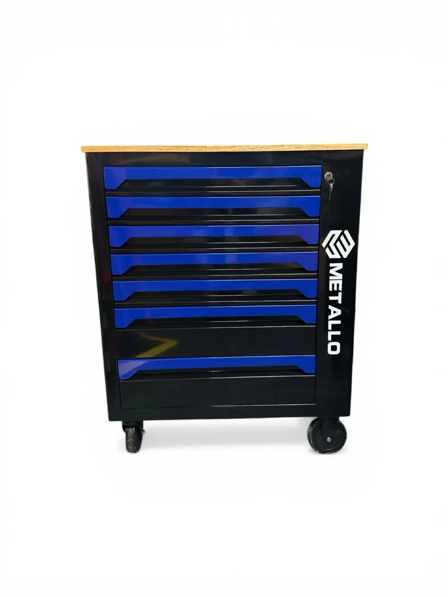 Wooden Top 7 Drawer Tool Chest W/ 6 Trays of Tools - Image 4