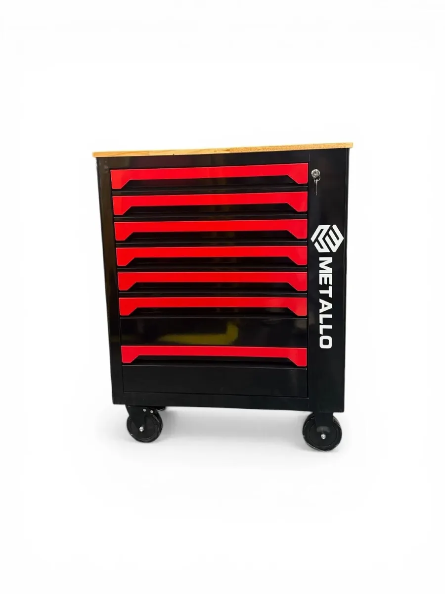 7Drawer Tool Chest W/ Tools+Wooden Top - Image 4