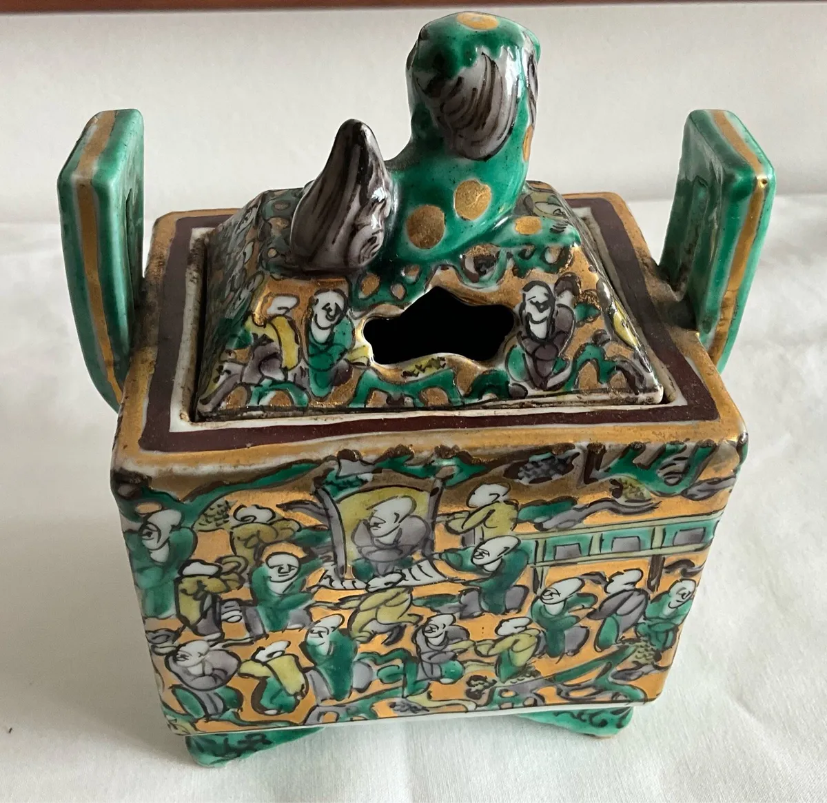 Vintage Japanese Kutani Porcelain Koro Incense Bur - Image 3