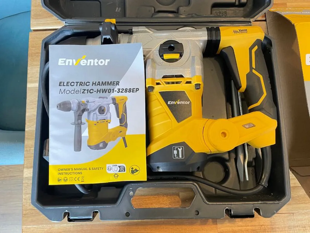SDS Hammer Drill (brand new in box) - 1500W Heavy Duty Rotary Hammer Drill, SDS-Plus, for + SDS bits & Chisels - Image 4
