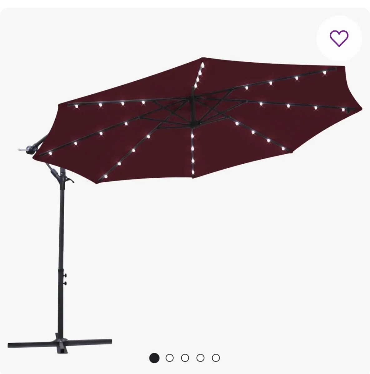 Cantilever solar lit parasol - Image 3