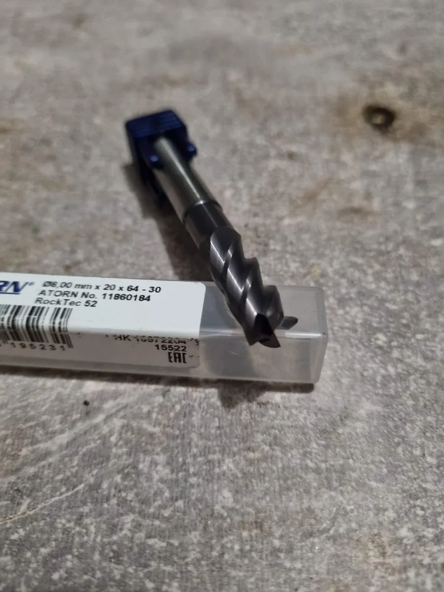 ATORN Solid Carbide End Mill 8 mm Z4 RockTec 52 - Image 2