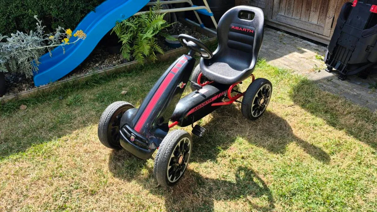 Abarth Pedal Go-kart - Black & Red - Image 1