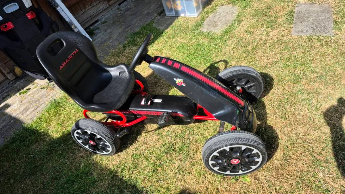 Abarth Pedal Go-kart - Black & Red - Image 2