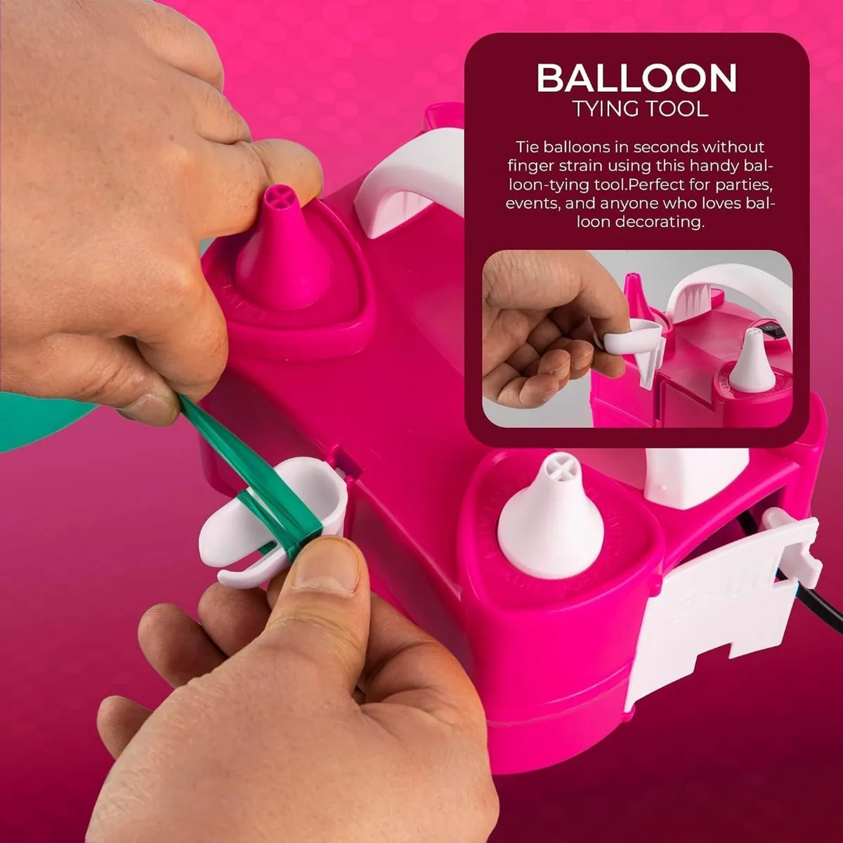 Balloon Pump Electric Dual Nozzle Air Pump - Image 4