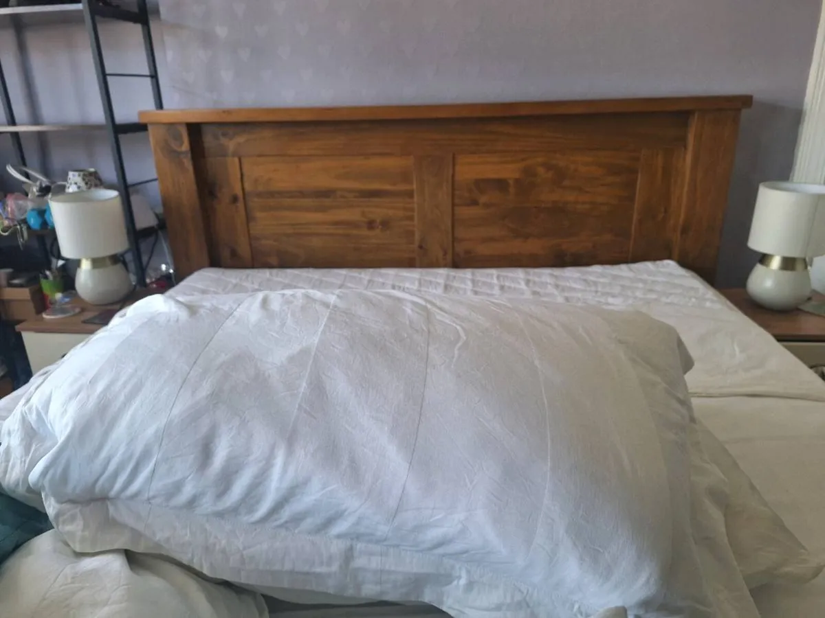 King size solid wood bed frame - Image 2