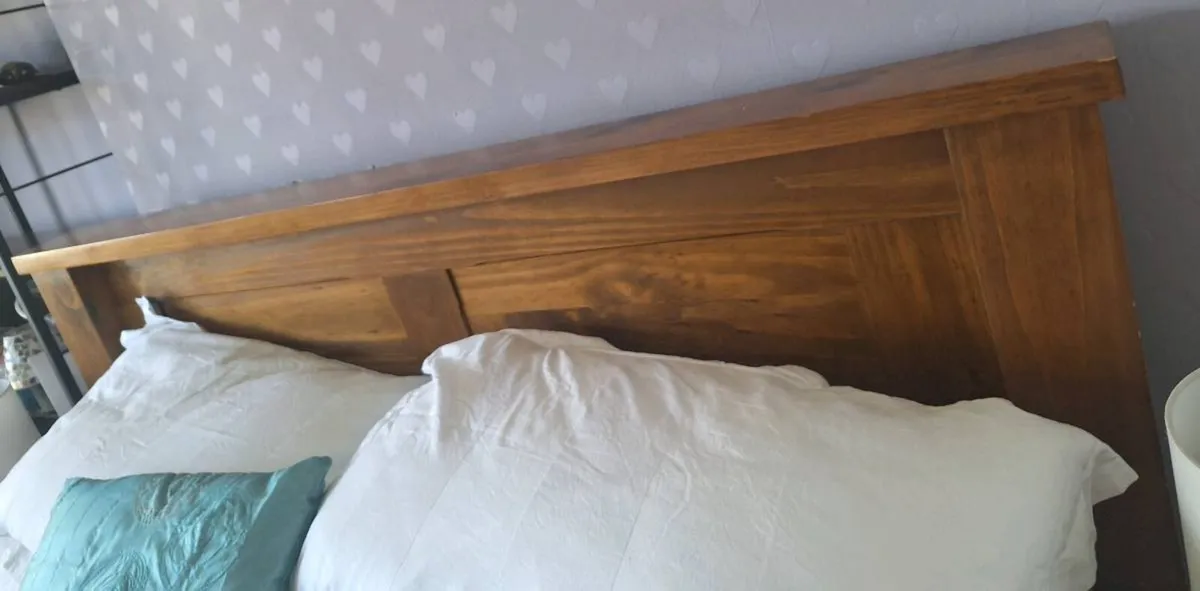 King size solid wood bed frame - Image 3