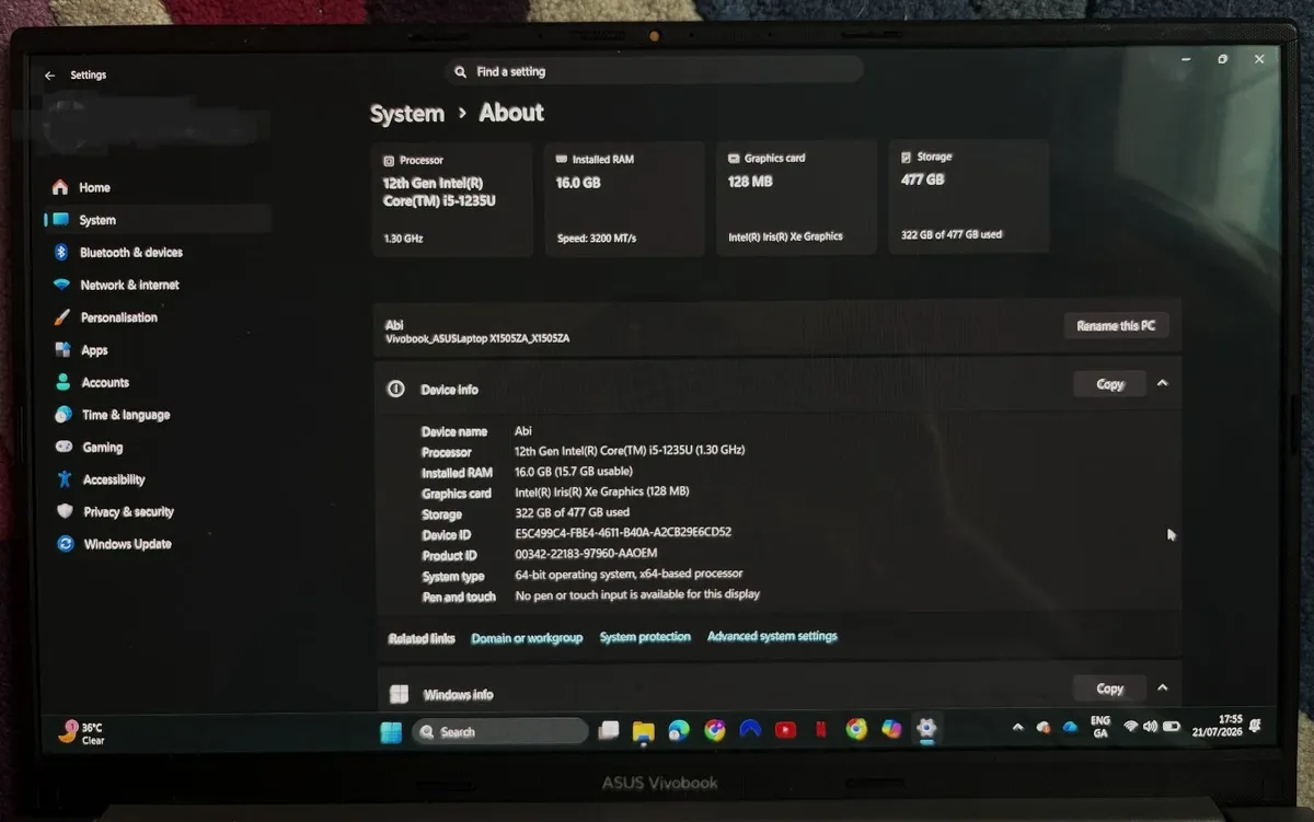 ASUS Vivobook 15 OLED – Core i5, 16GB RAM, 512GB - Image 2