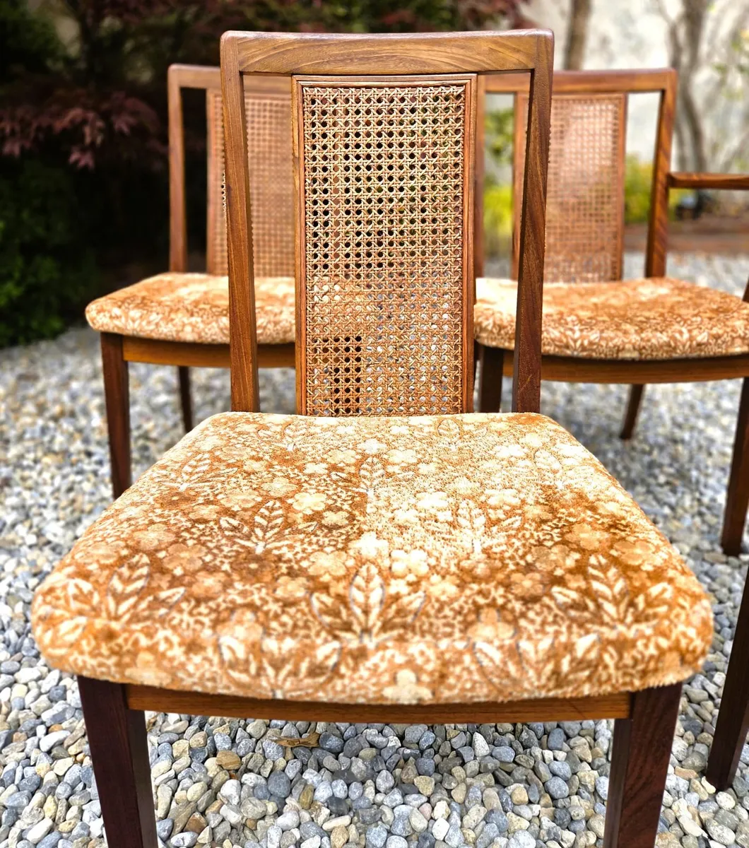 Vintage G Plan Teak & Cane Chairs- 1970's - Image 4
