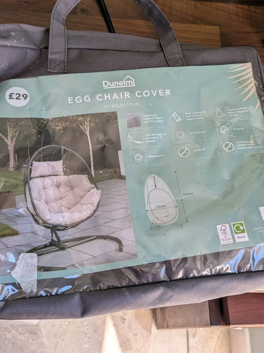 Colourful egg chair, good as new - Image 2
