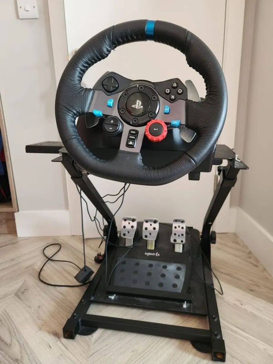 Playstation Logitech G29 steering wheel, pedals and stand. - Image 1