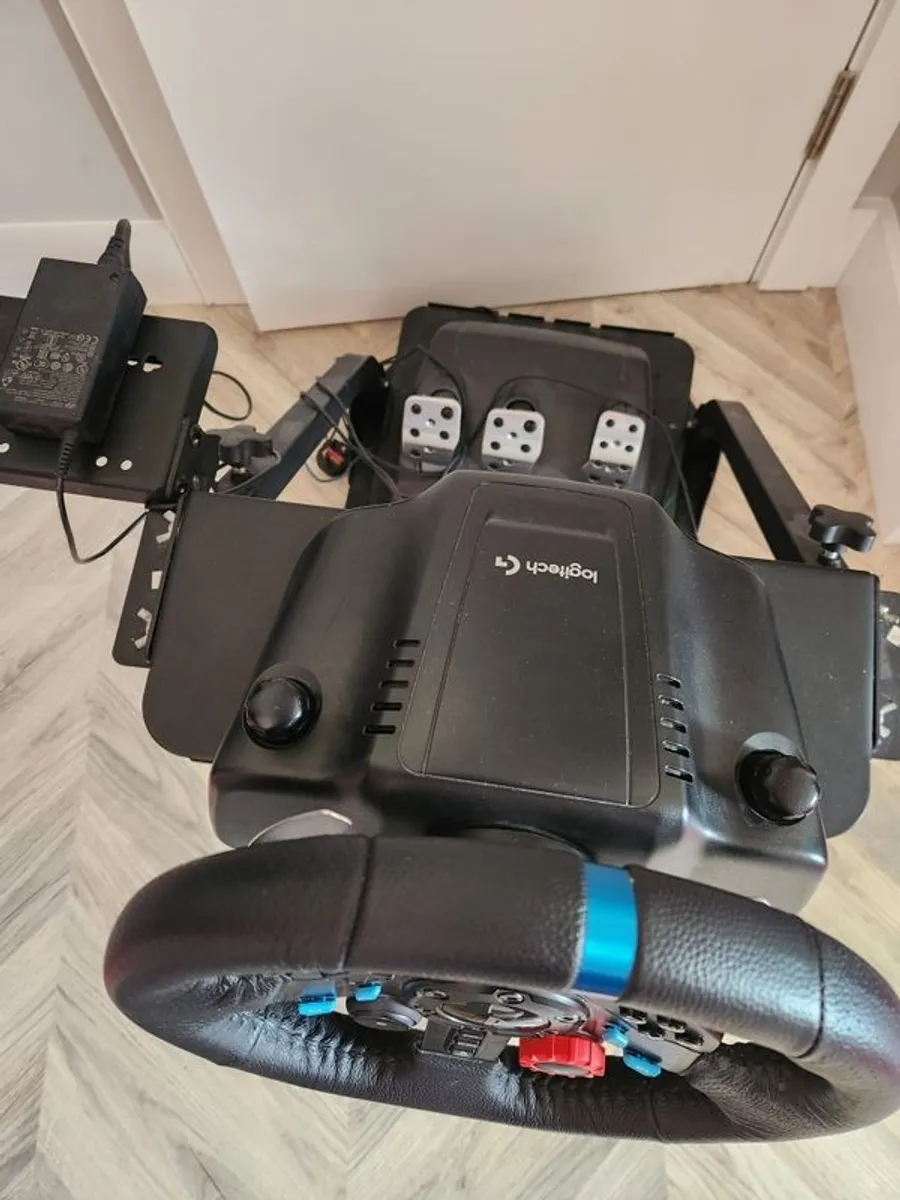 Playstation Logitech G29 steering wheel, pedals and stand. - Image 2