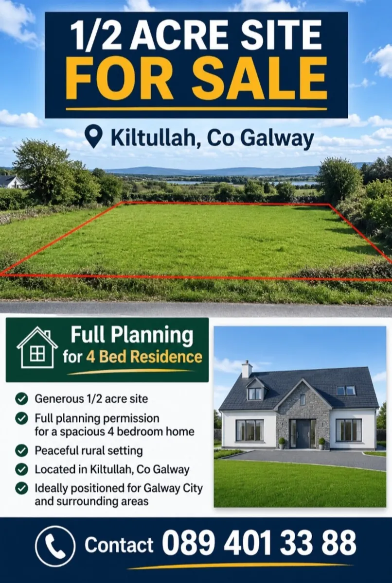 1/2 Acre Site Kiltullah Galway - Image 1