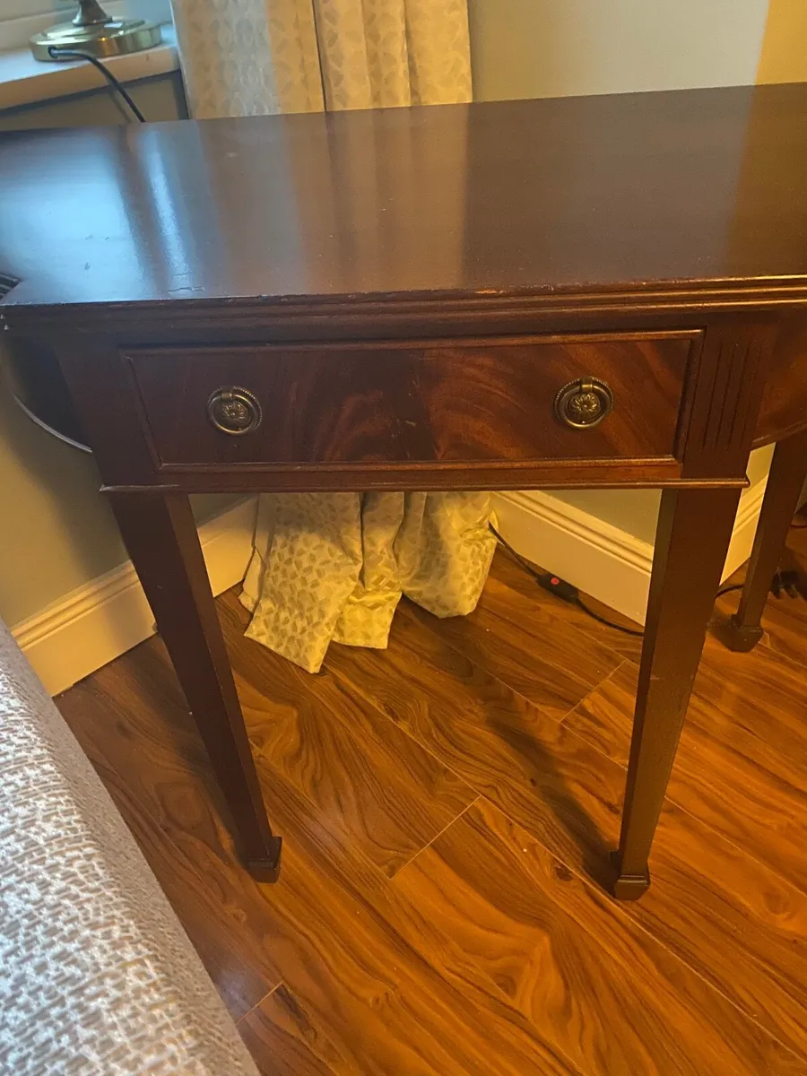 Antique mahogany side table - Image 2