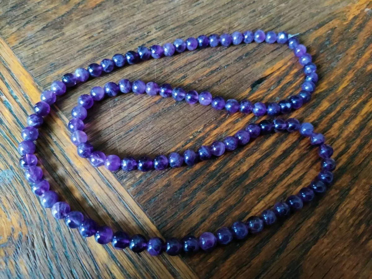 CHUNKY AMETHYST, 24 Long Heavy Slip-Over Chain ! - Image 1